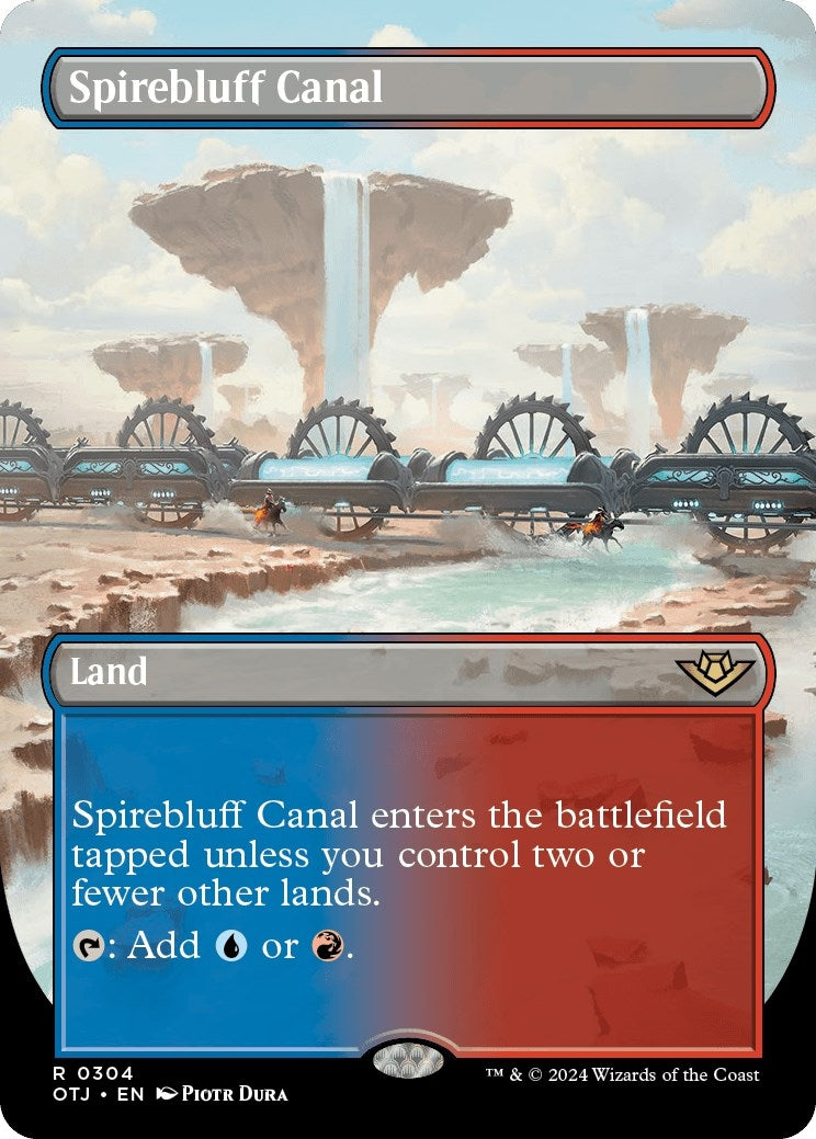 Spirebluff Canal (Borderless) (304) [OTJ] - MTG Single