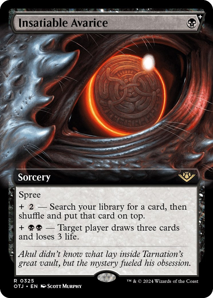 Insatiable Avarice (Extended Art) (325) [OTJ] - MTG Single