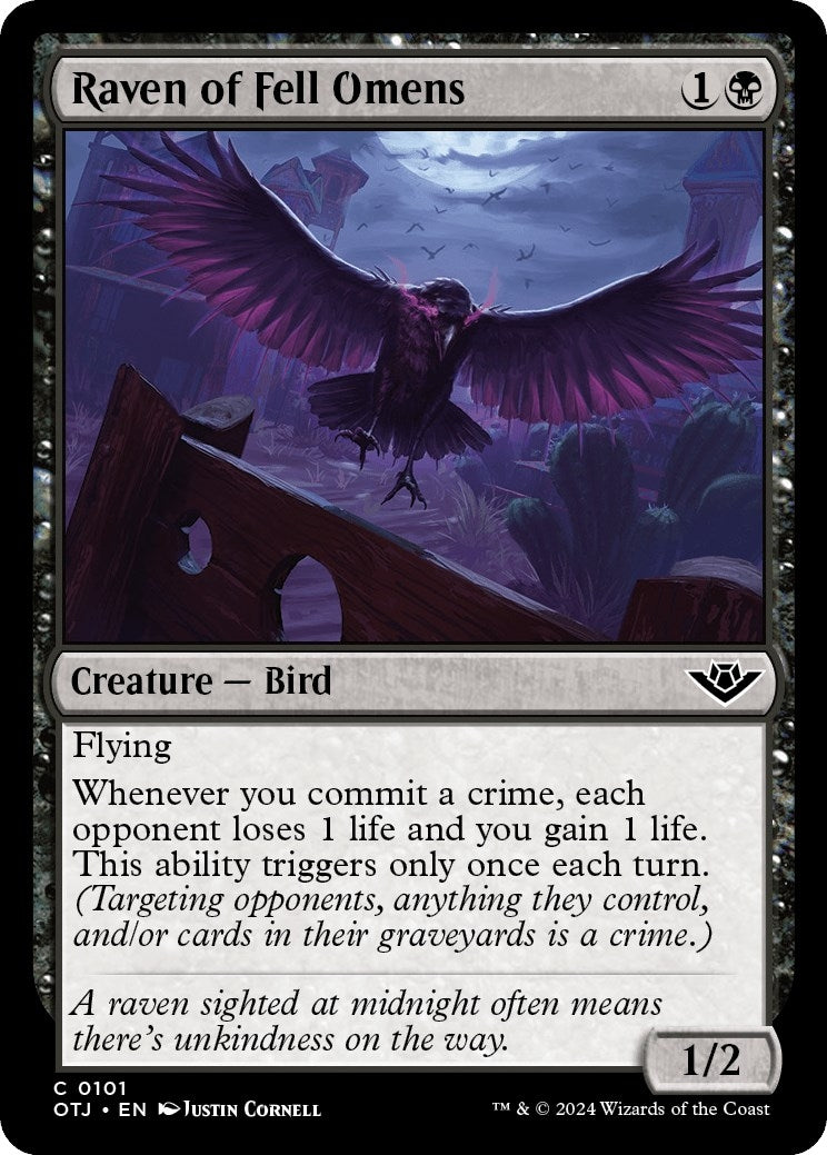 Raven of Fell Omens (101) [OTJ] - MTG Single
