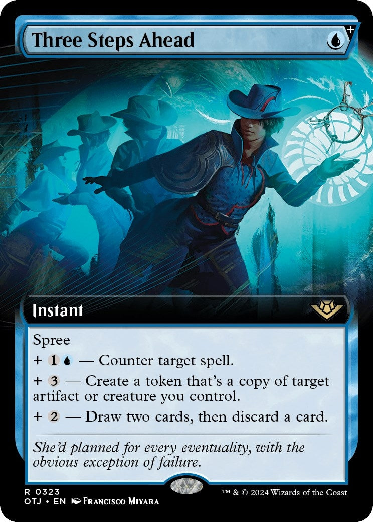 Three Steps Ahead (Extended Art) (323) [OTJ] - MTG Single
