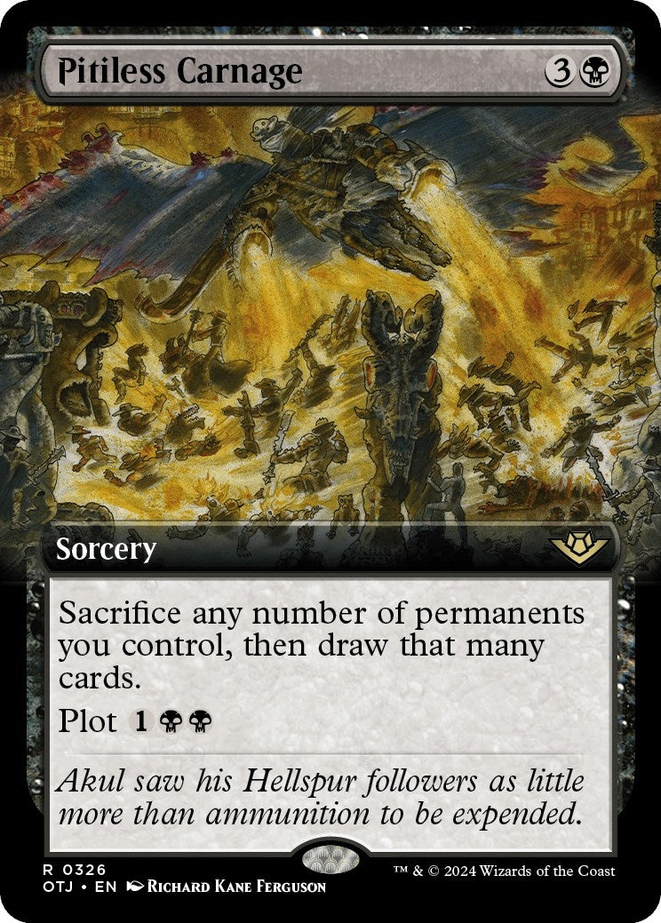 Pitiless Carnage (Extended Art) (326) [OTJ] - MTG Single