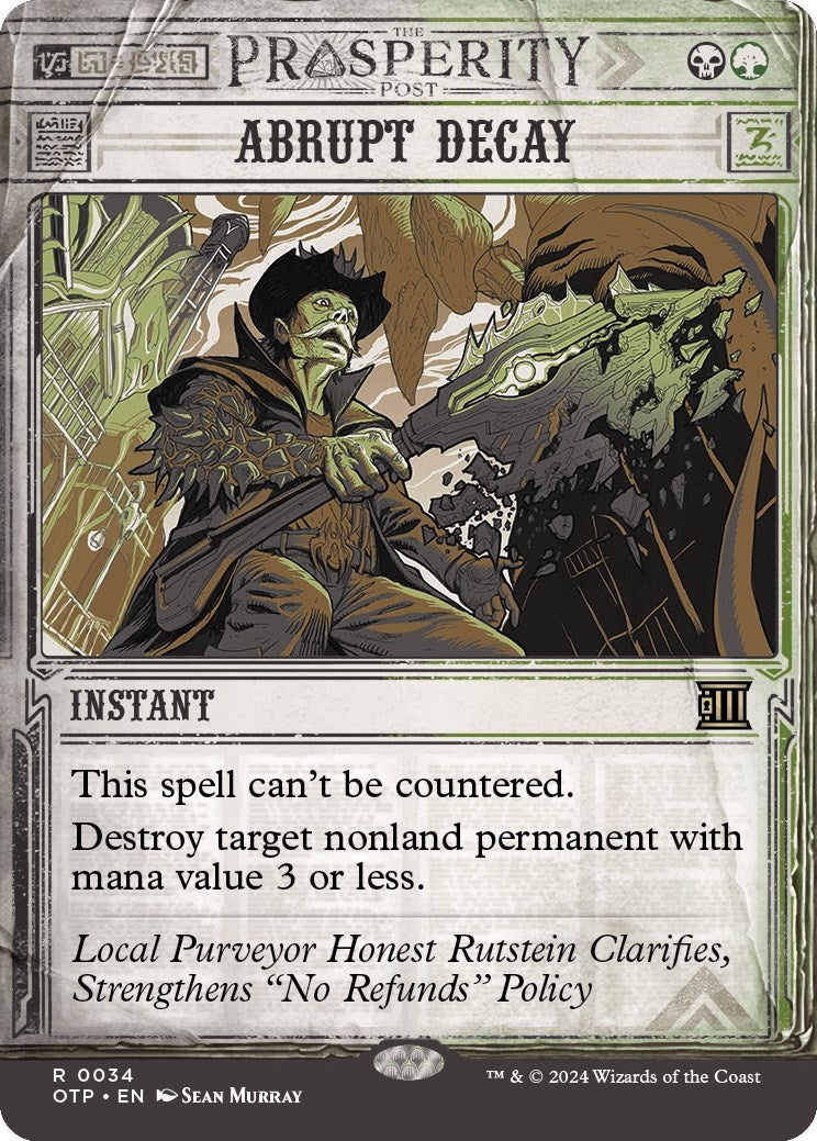 Abrupt Decay (34) [OTP] - MTG Single