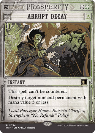 Abrupt Decay (34) [OTP] - MTG Single