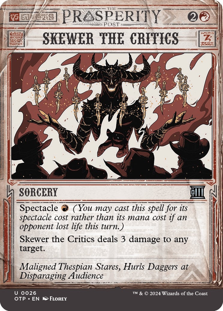 Skewer the Critics (26) [OTP] - MTG Single