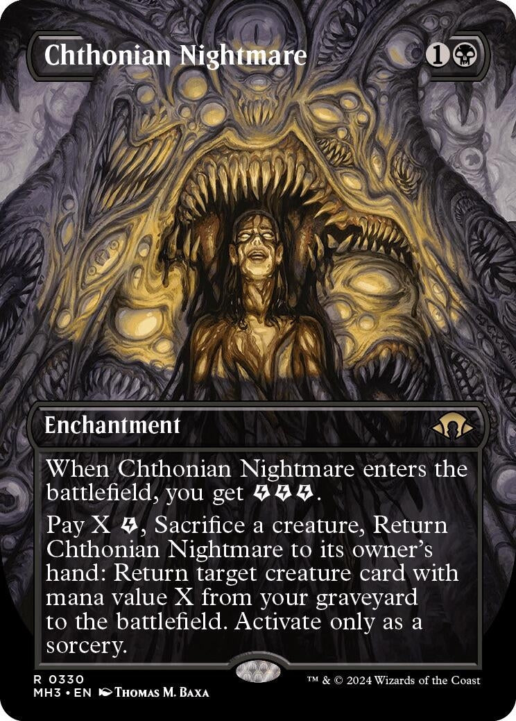 Chthonian Nightmare (Borderless) (330) [MH3] - MTG Single
