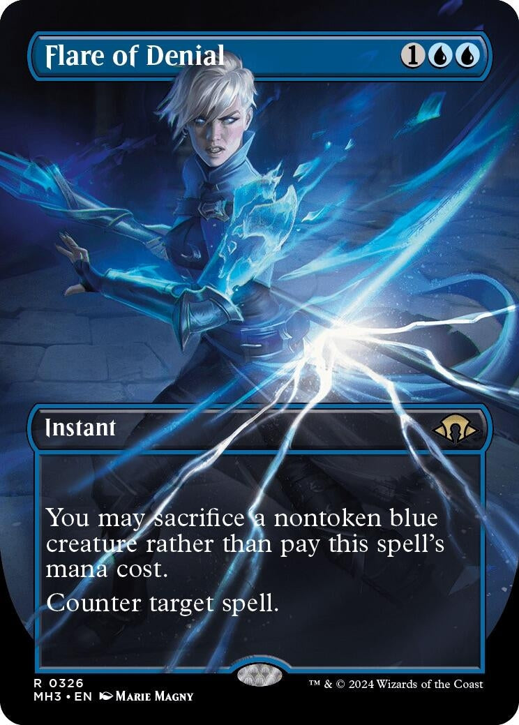 Flare of Denial (Borderless) (326) [MH3] - MTG Single
