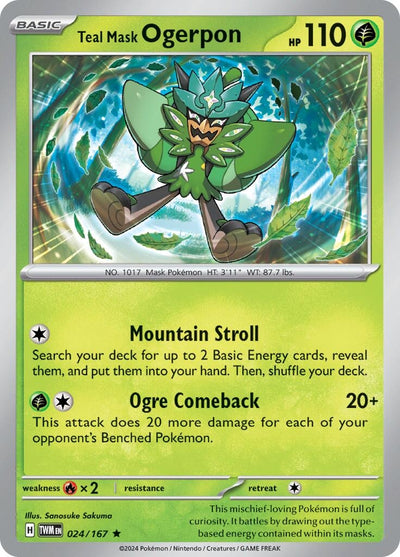 Teal Mask Ogerpon (024/167) (SV06: Twilight Masquerade)