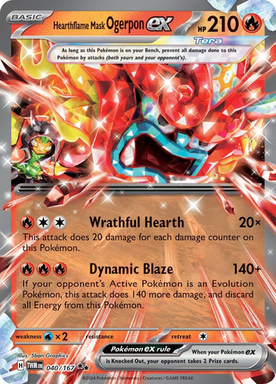 Hearthflame Mask Ogerpon ex (040/167) (SV06: Twilight Masquerade)