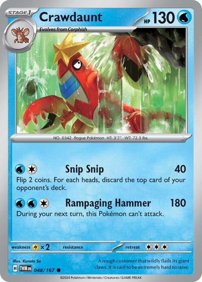 Crawdaunt (048/167) (SV06: Twilight Masquerade)