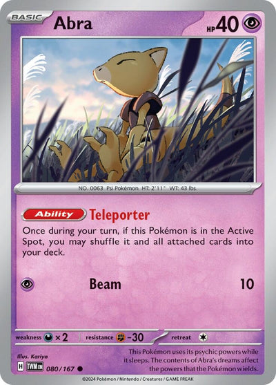 Abra (080/167) (SV06: Twilight Masquerade)