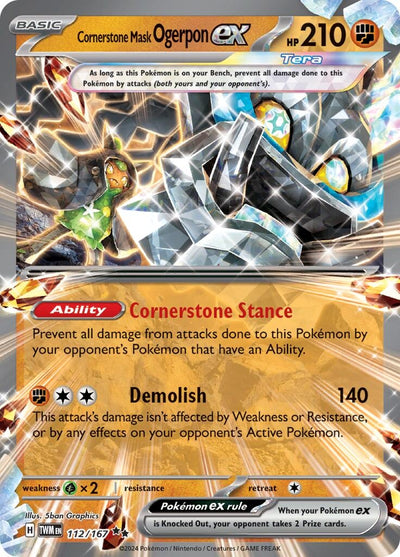 Cornerstone Mask Ogerpon ex (112/167) (SV06: Twilight Masquerade)