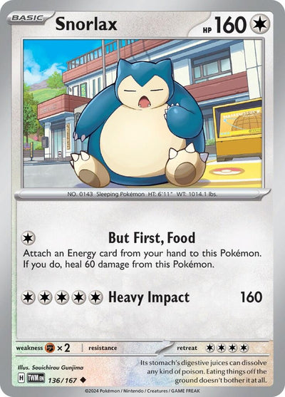 Snorlax (136/167) (SV06: Twilight Masquerade)
