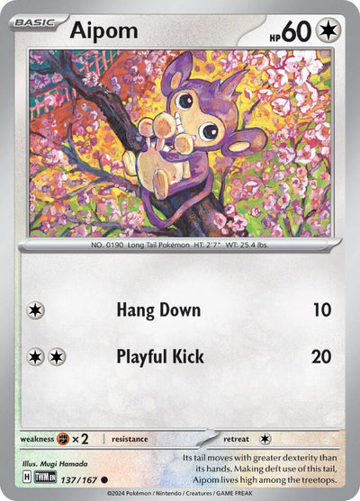 Aipom (137/167) (SV06: Twilight Masquerade)