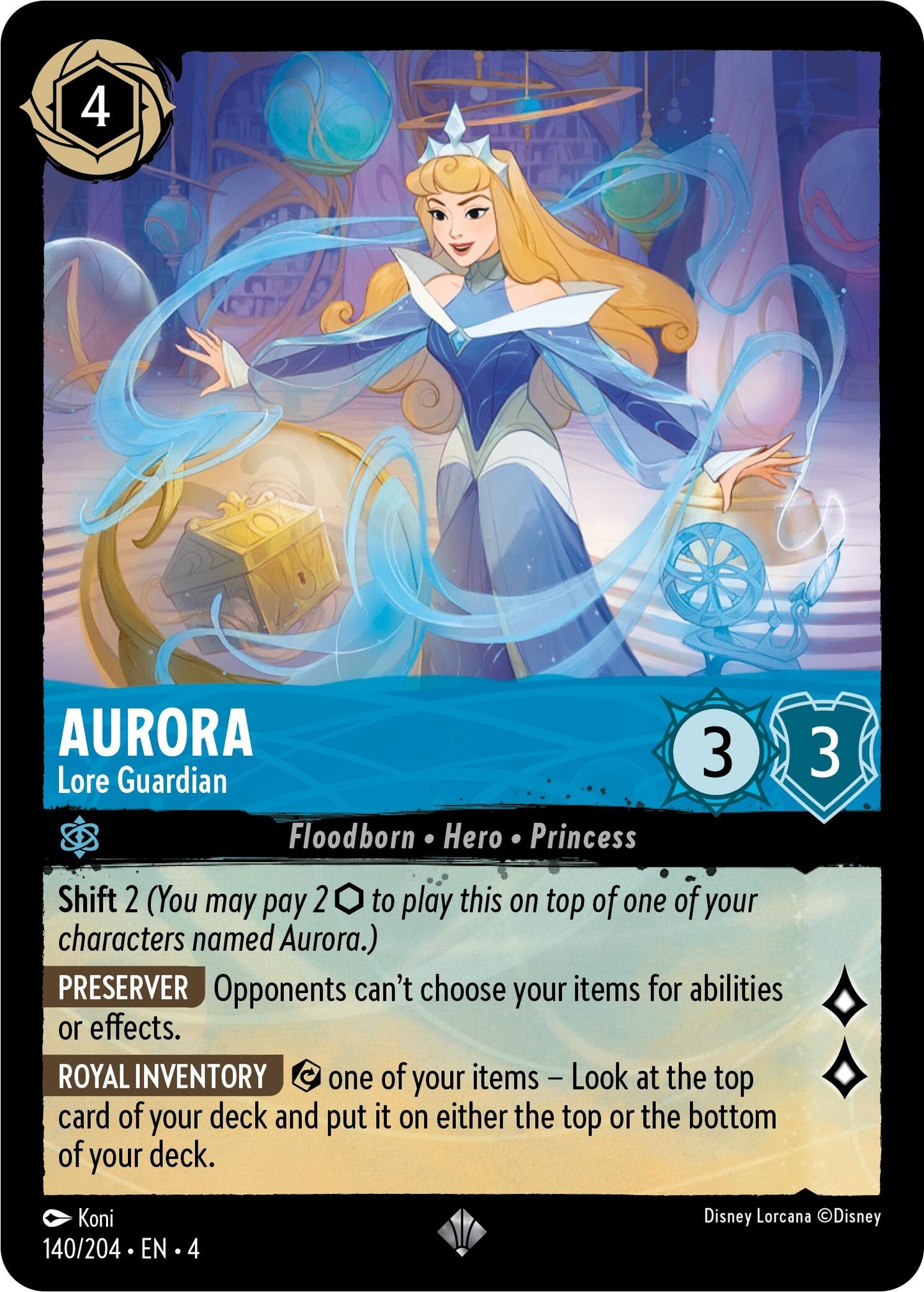 Aurora - Lore Guardian (140) (4) - Disney Lorcana Single