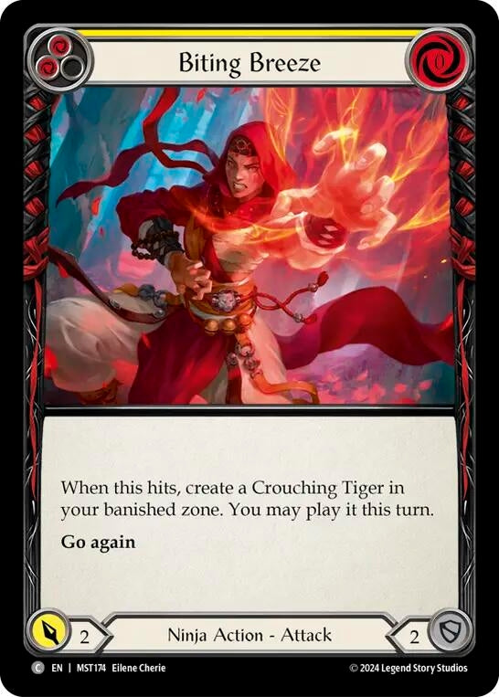 Biting Breeze (Yellow) (174) [MST] - Flesh and Blood TCG Single