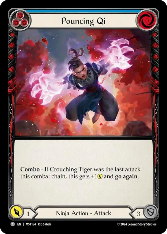 Pouncing Qi (Blue) (184) [MST] - Flesh and Blood TCG Single