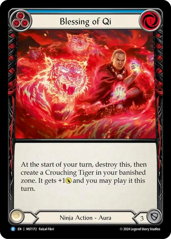 Blessing of Qi (Blue) (172) [MST] - Flesh and Blood TCG Single