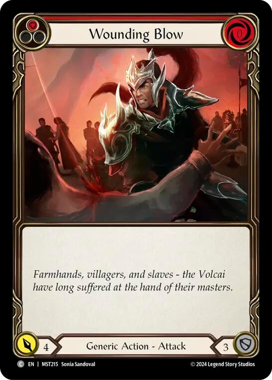Wounding Blow (Red) (215) [MST] - Flesh and Blood TCG Single
