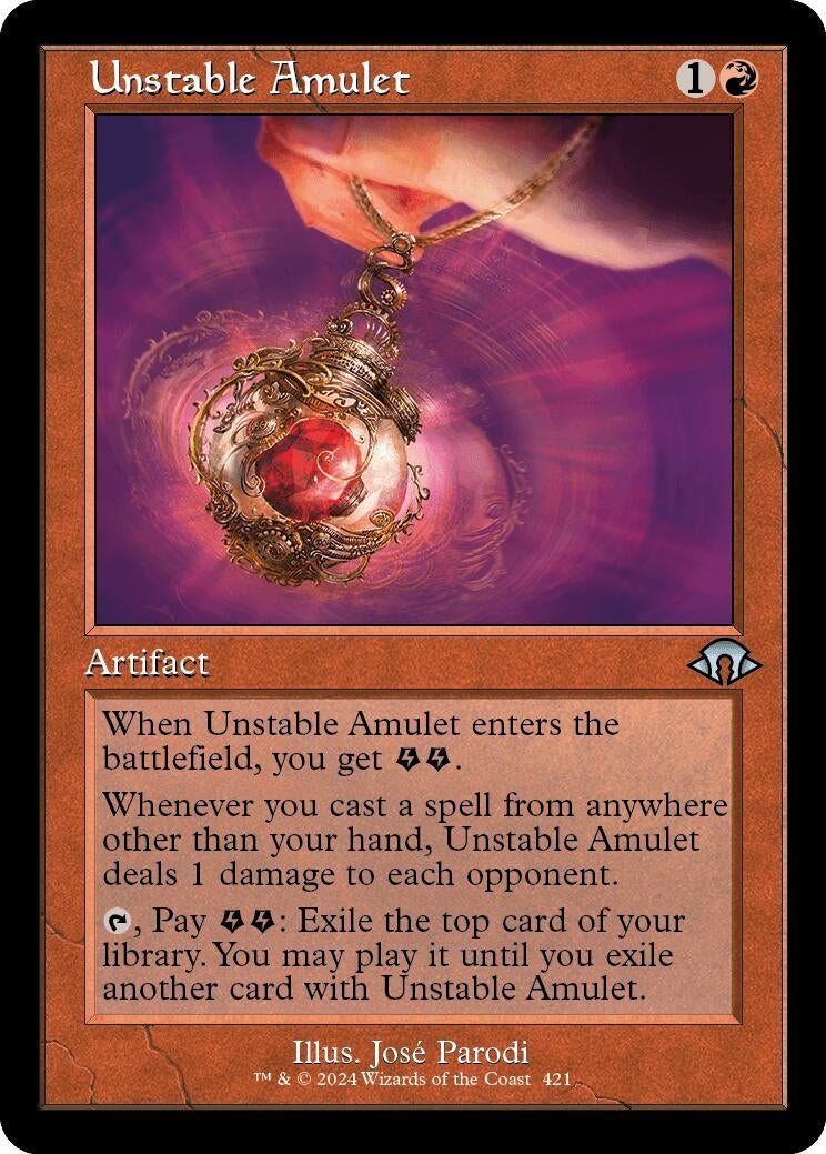 Unstable Amulet (Retro Frame) (421) [MH3] - MTG Single