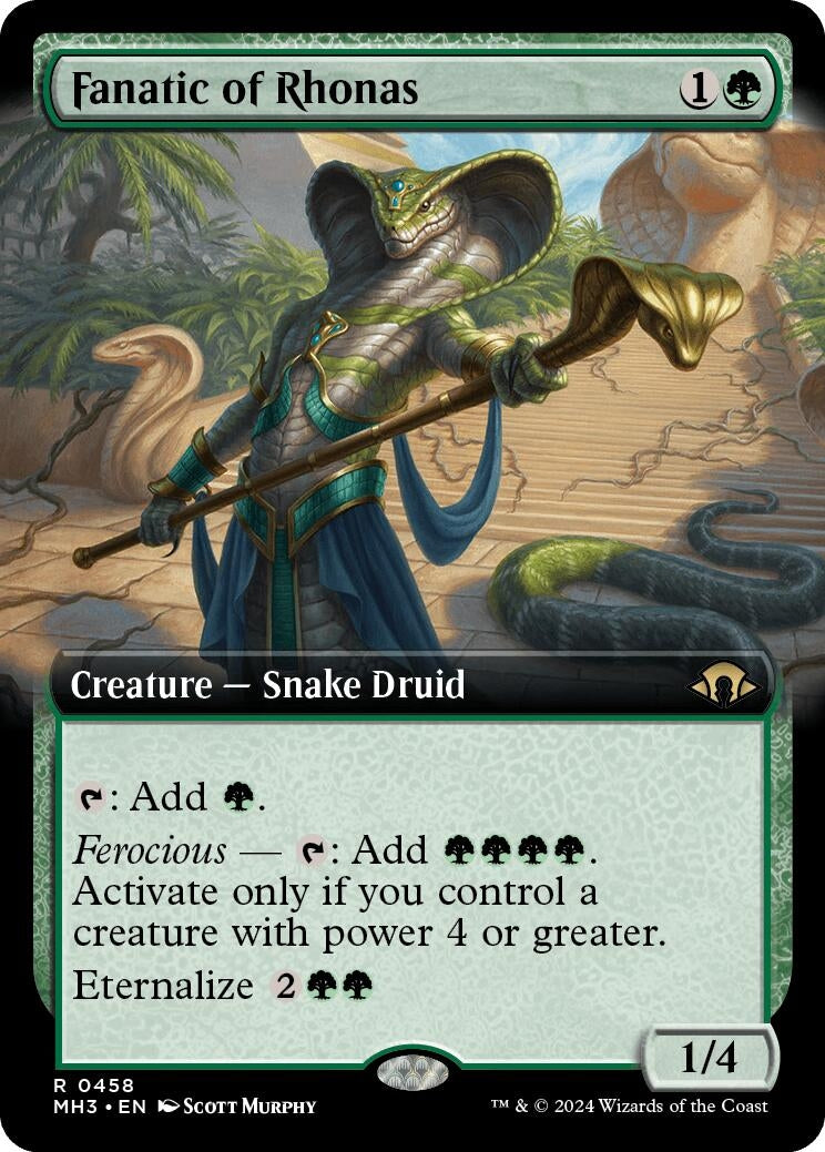 Fanatic of Rhonas (Extended Art) (458) [MH3] - MTG Single