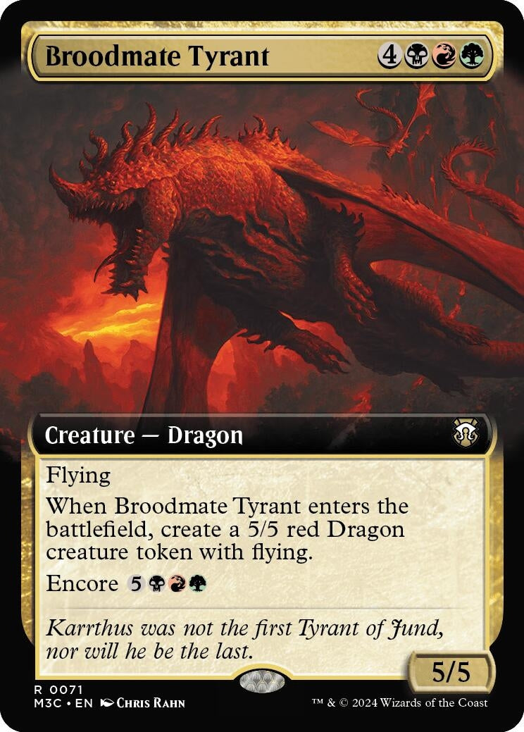 Broodmate Tyrant (Extended Art) (71) [M3C] - MTG Single