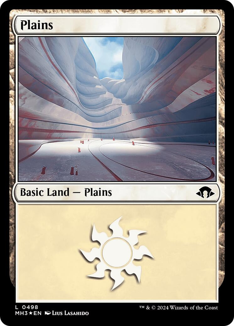 Plains (0498) (Ripple Foil) (498) [MH3] - MTG Single