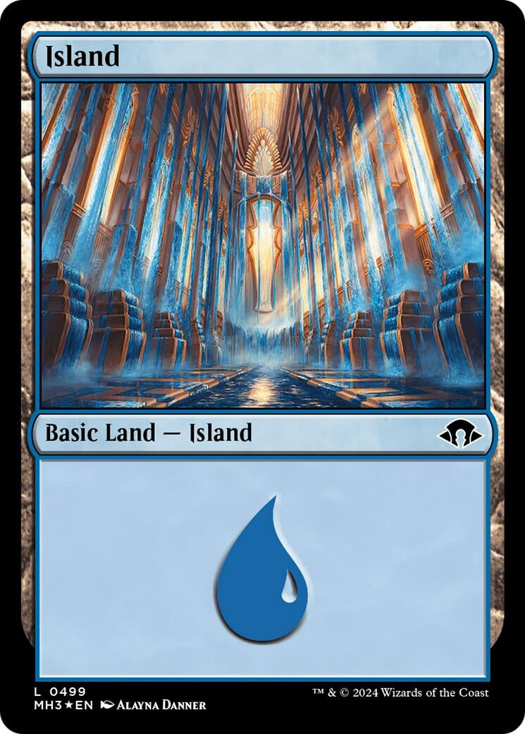 Island (0499) (Ripple Foil) (499) [MH3] - MTG Single