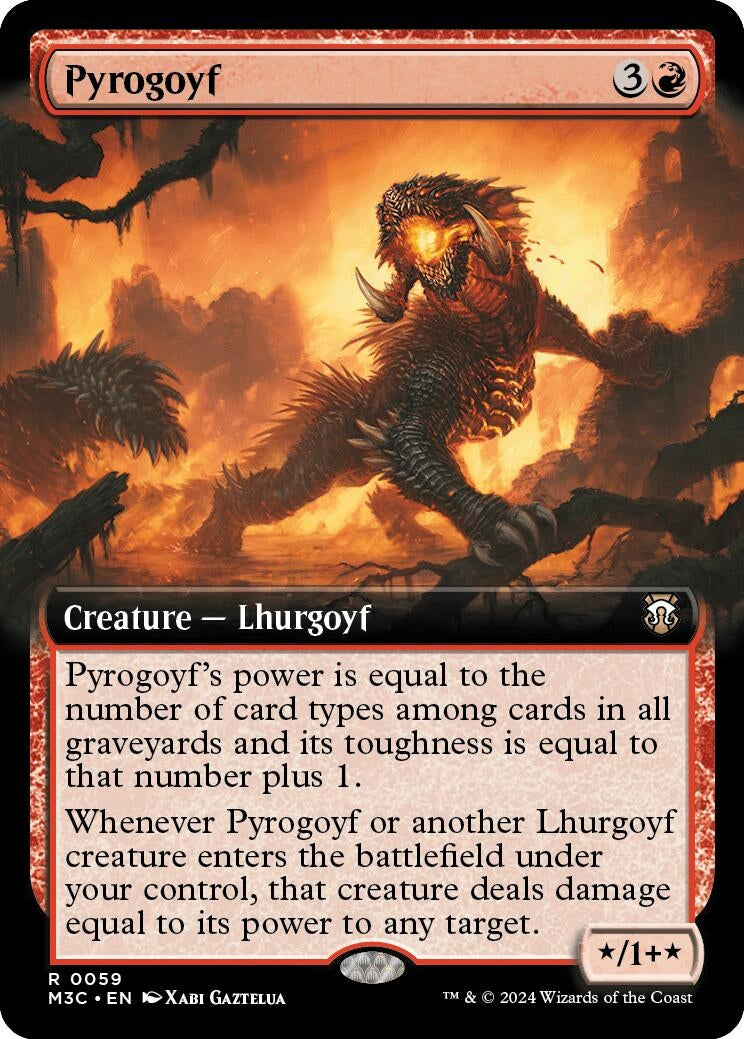 Pyrogoyf (Extended Art) (59) [M3C] - MTG Single