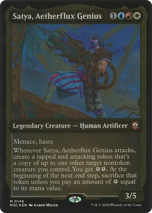 Satya Aetherflux Genius (Display Commander) - Thick Stock (146) [M3C] - MTG Single