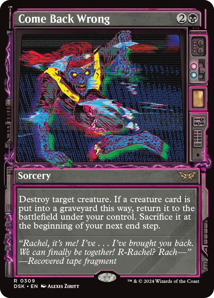 Come Back Wrong (Showcase) (309) [DSK] - MTG Single