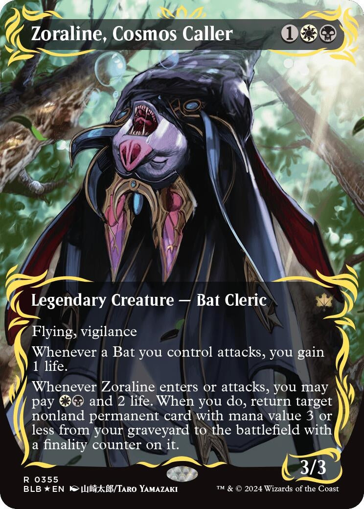 Zoraline Cosmos Caller (Borderless) (Raised Foil) (355) [BLB] - MTG Single