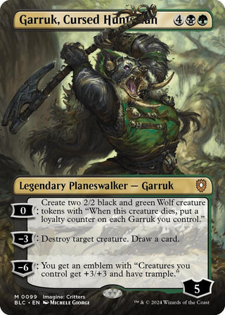 Garruk Cursed Huntsman (Borderless) (99) [BLC] - MTG Single