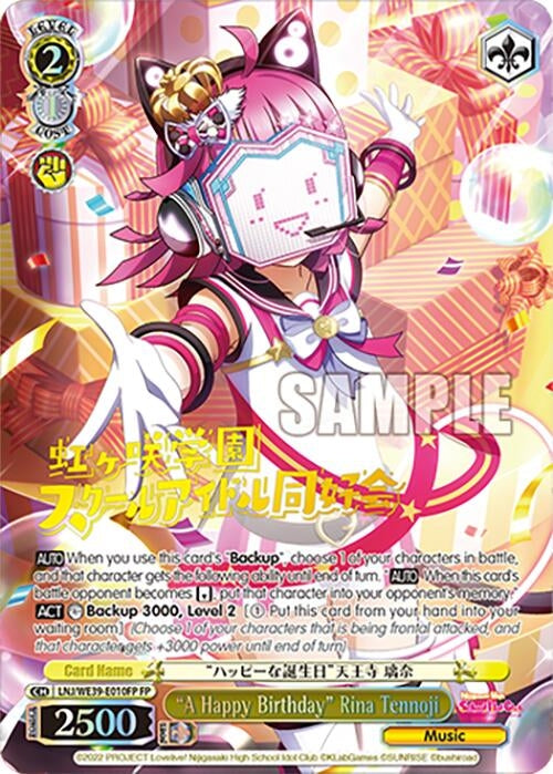 ’A Happy Birthday’ Rina Tennoji (FP) (39010) [LL] - Weiss Schwarz Single