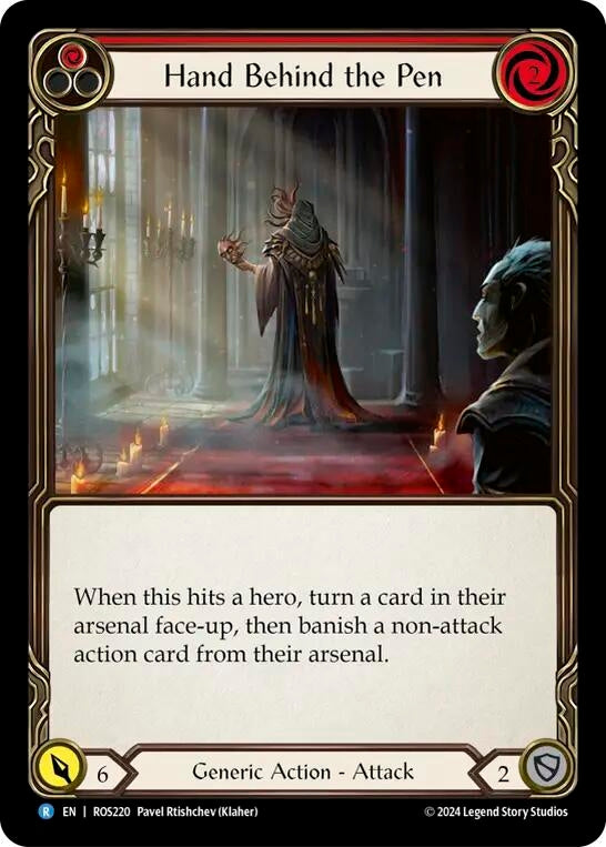 Hand Behind the Pen (220) [ROS] - Flesh and Blood TCG Single