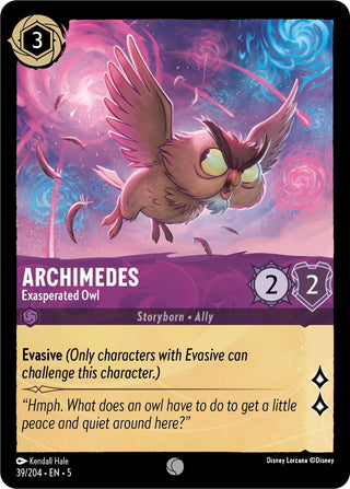 Archimedes - Exasperated Owl (39) (5) - Disney Lorcana Single