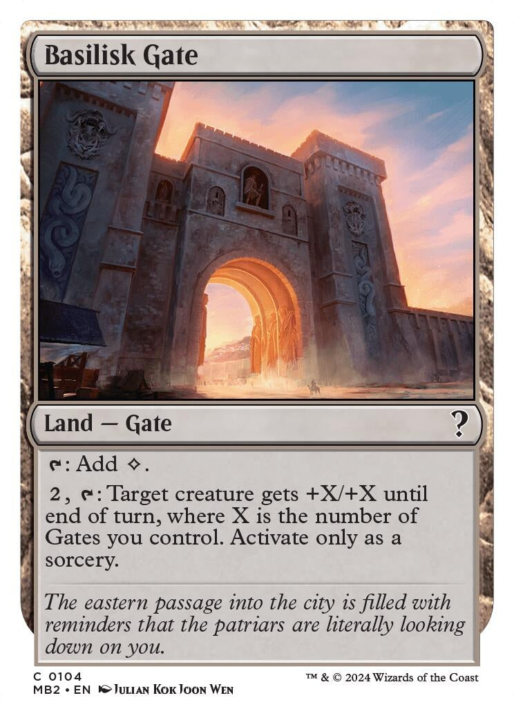 Basilisk Gate (White Border) (104) [MB2] - MTG Single