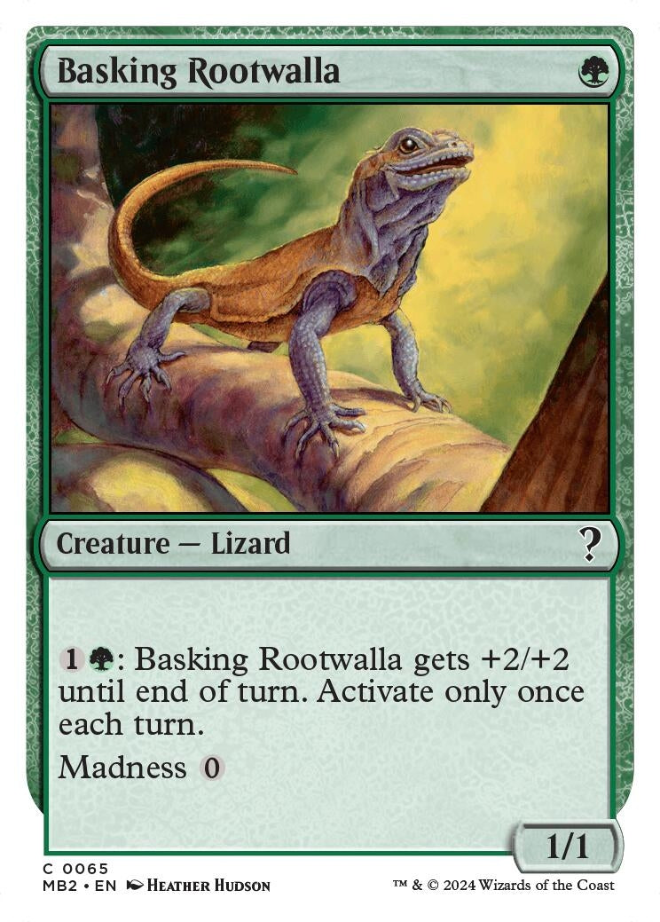 Basking Rootwalla (White Border) (65) [MB2] - MTG Single