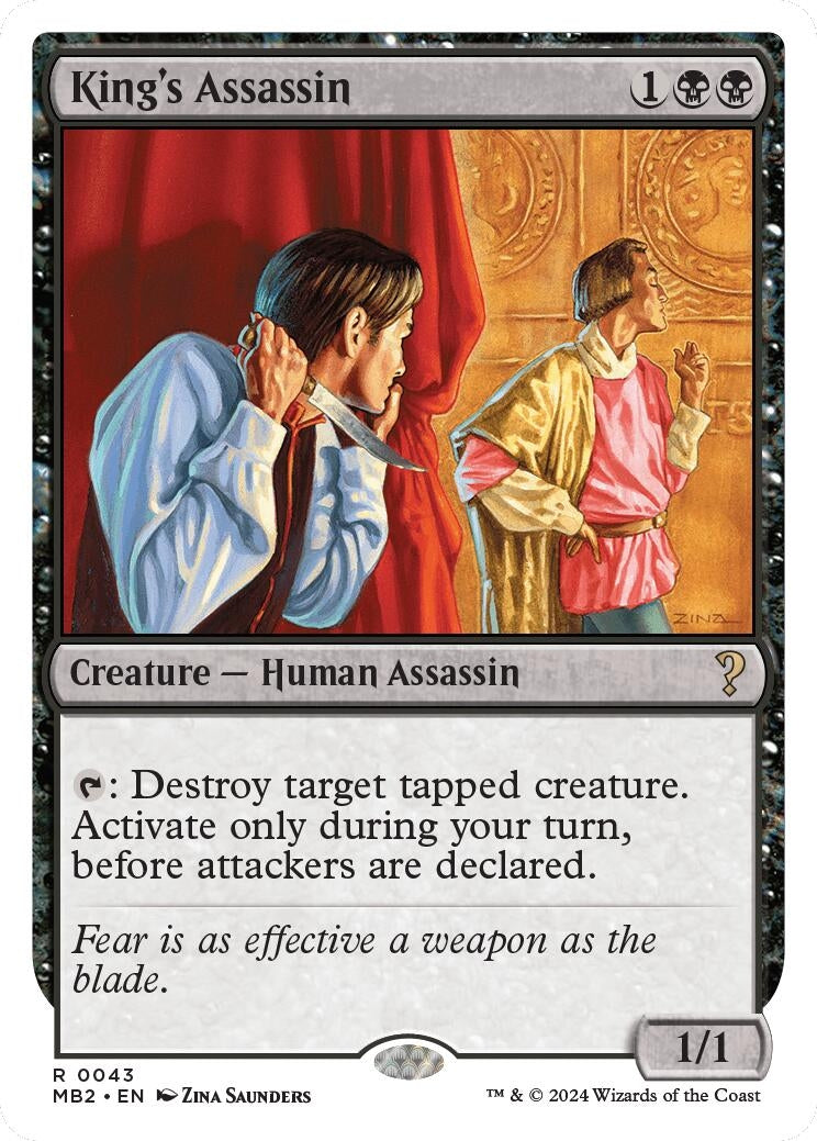 King’s Assassin (White Border) (43) [MB2] - MTG Single