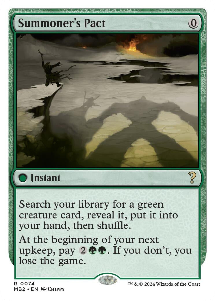 Summoner’s Pact (White Border) (74) [MB2] - MTG Single