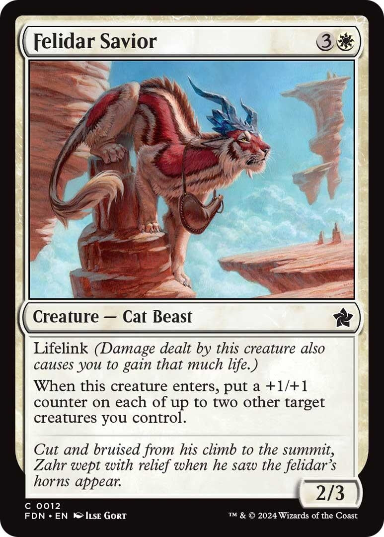 Felidar Savior (12) [FDN] - MTG Single