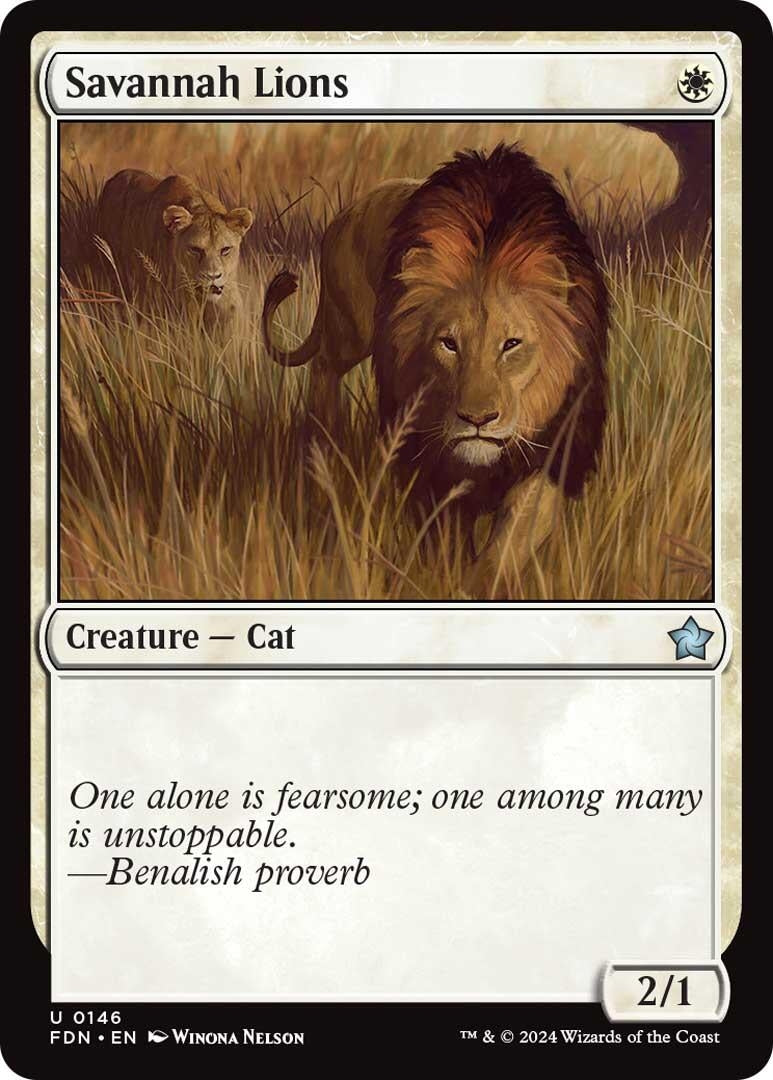 Savannah Lions (146) [FDN] - MTG Single