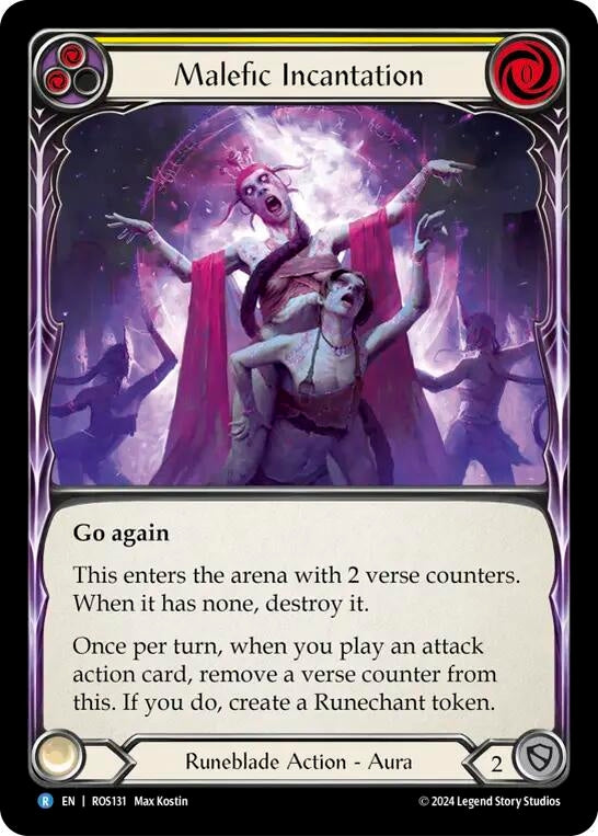 Malefic Incantation (Yellow) (131) [ROS] - Flesh and Blood TCG Single