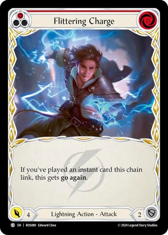 Flittering Charge (Red) (89) [ROS] - Flesh and Blood TCG Single