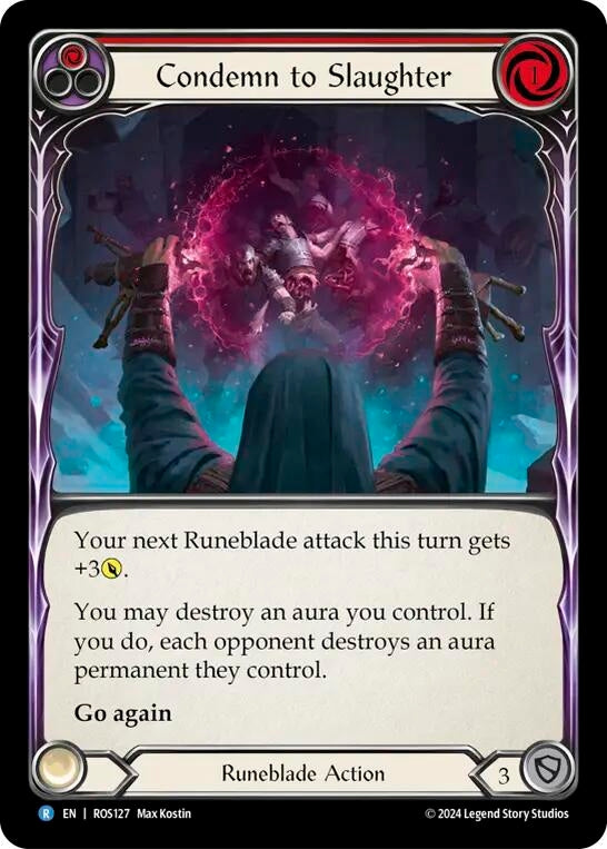 Condemn to Slaughter (Red) (127) [ROS] - Flesh and Blood TCG Single