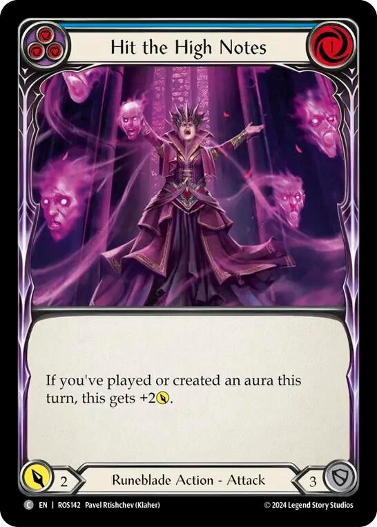Hit the High Notes (Blue) (142) [ROS] - Flesh and Blood TCG Single