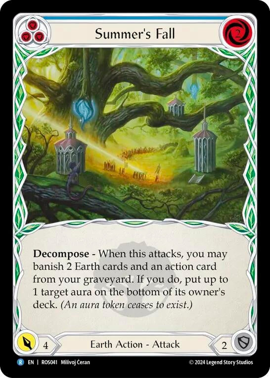 Summer’s Fall (Blue) (41) [ROS] - Flesh and Blood TCG Single