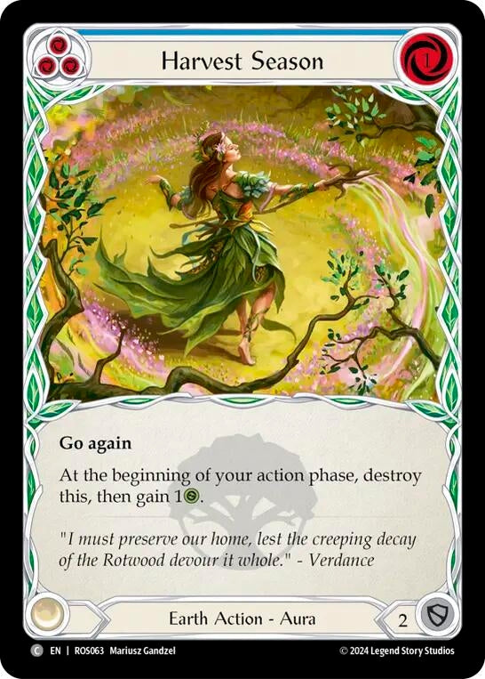 Harvest Season (Blue) (63) [ROS] - Flesh and Blood TCG Single