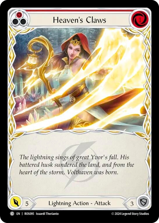 Heaven’s Claws (Red) (95) [ROS] - Flesh and Blood TCG Single