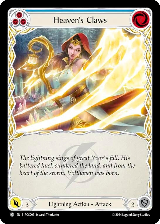 Heaven’s Claws (Blue) (97) [ROS] - Flesh and Blood TCG Single