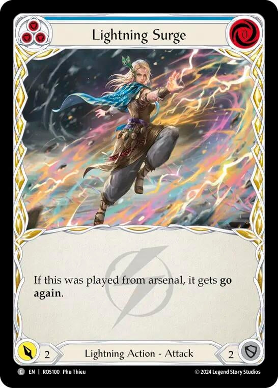 Lightning Surge (Blue) (100) [ROS] - Flesh and Blood TCG Single